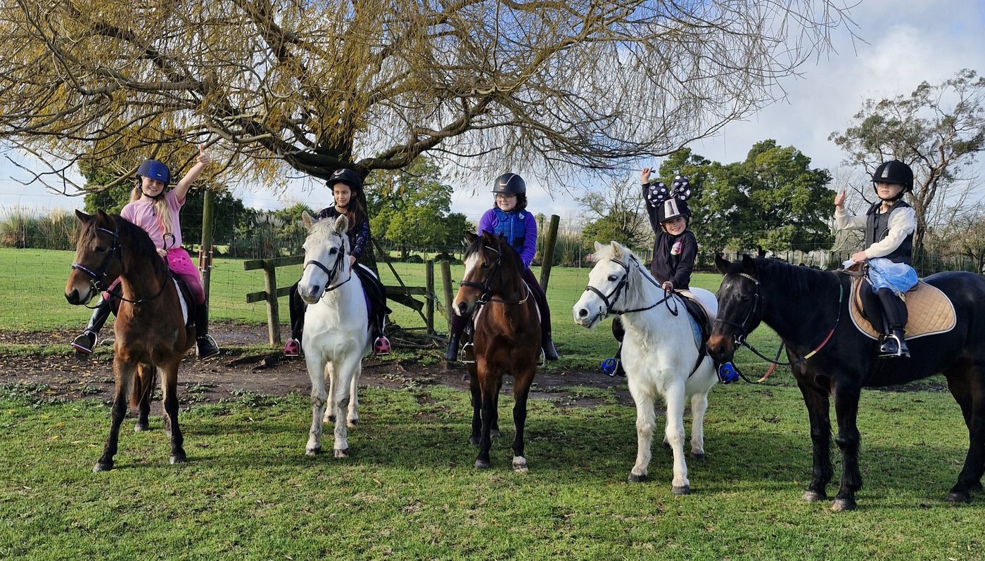 Younger riders dressed up for a Fun Day at Acreswild